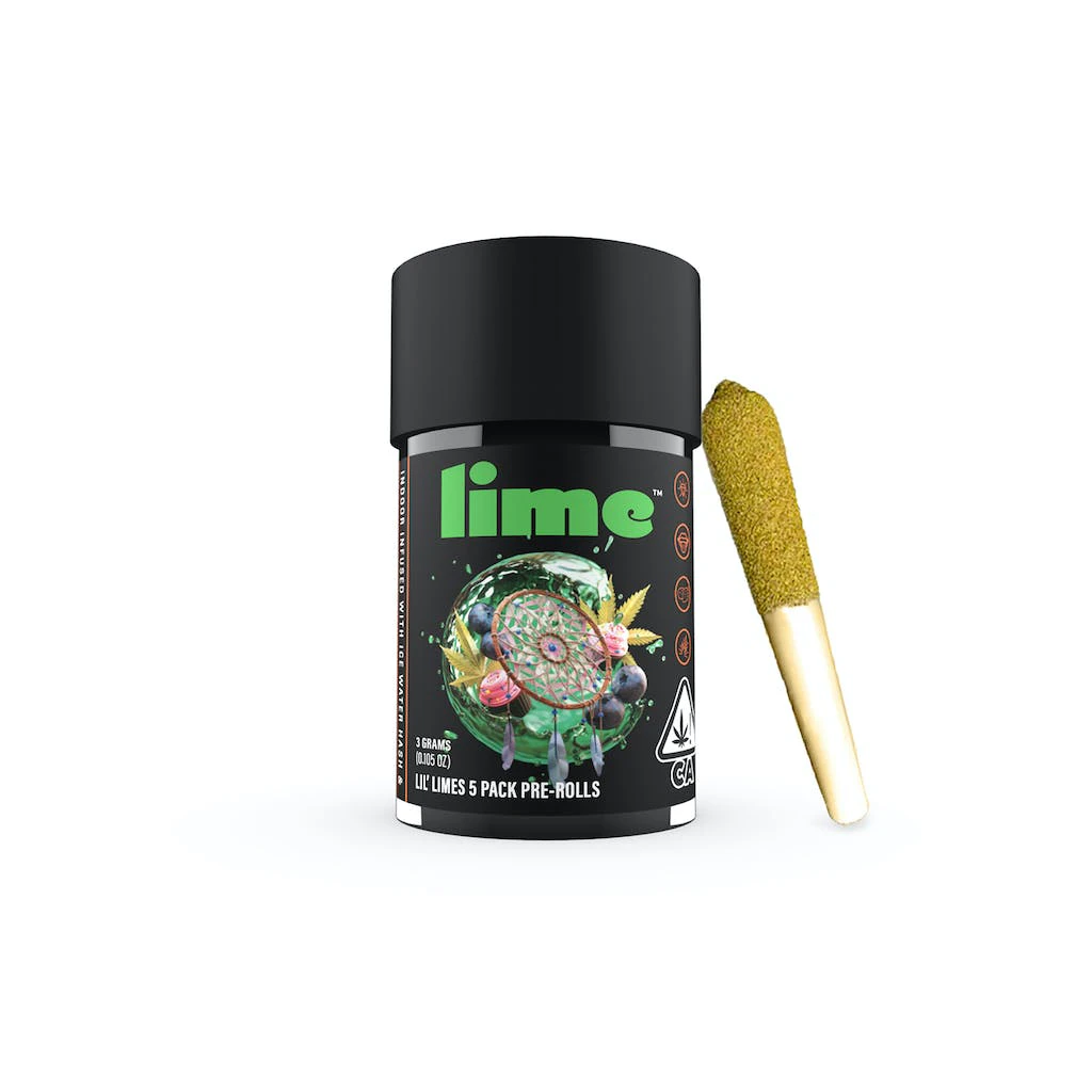 Lime - Lime Blue Dream Diamond & Hash Infused Lil' Limes Mini Pre-Rolls 3.0g Main Image