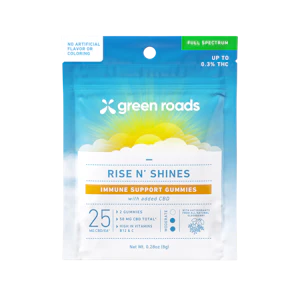 GREEN ROADS - Rise N'Shine Immune Support gummies - 2ct packet
