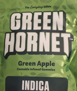 GREEN HORNET - Green Hornet 100mg Green Apple Indica Gummies