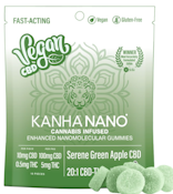 KANHA: NANO VEGAN Serene Green Apple 20:1 (CBD/THC) Gummies 105mg/10-Piece (H)