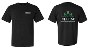 NJ Leaf Black T-Shirts