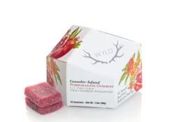 Pomegranate 1:1 CBD + Hybrid Enhanced Gummies | 100mg THC:100mg CBD - 100 MILLIGRAMS