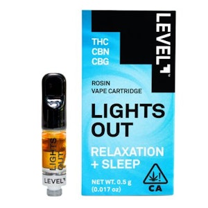 LEVEL - LIGHTS OUT ROSIN CARTRIDGE - .5G