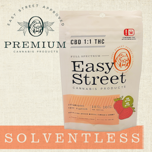 Easy Street Extracts - Strawberry Tart 1:1 (100mg) Thc/Cbd Gummies (I)