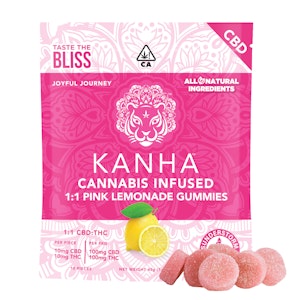 KANHA - Kanha | Pink Lemonade 1:1 | CBD Gummies | 100mg 