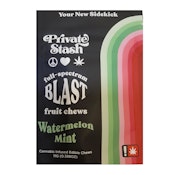 Private Stash | Blast Fruit Chews | Full-Spectrum Watermelon Mint | 100mg 