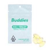 Buddies - THC Capsule 25mg - 4pc