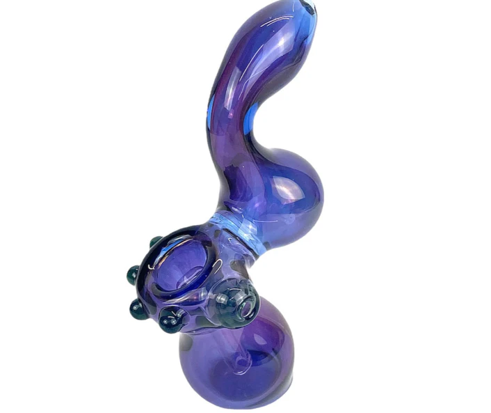 THE MIGHTY QUINN - #28a Purple Fumed Sherlock Bubbler Main Image