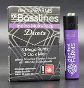 DF | Basslines Duets | 6 x .5g Indica Rosin Infused Multistrain Preroll Pack