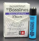 DF | Basslines Duets | 6 x .5g Sativa Rosin Infused Multistrain Preroll Pack