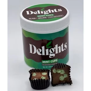 DELIGHTS BITES - Delights Bites | Edible | Chocolate - Mint Cups | 100mg, 10 Main Image