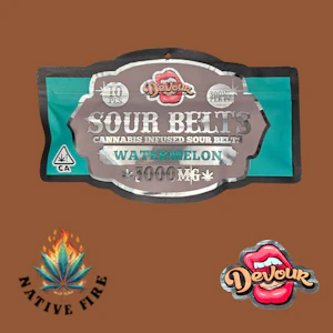 Devour - Devour 3000 mg Sour Belts- Watermelon