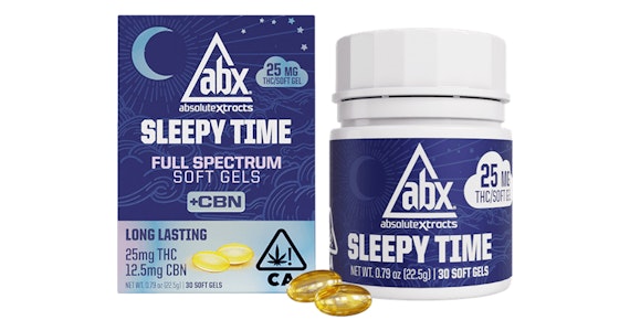 ABX - ABX - 25mg Sleepy Time Solventless + CBN Soft Gels - 30ct