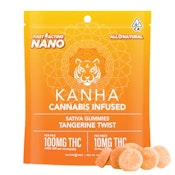 Kanha - THC - NANO Sativa Tangerine Twist 100mg (10 mg/each)