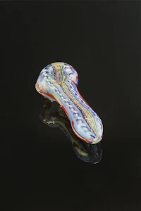 THE MIGHTY QUINN - #27 CA Made Handblown Glass Pipe with Dichro