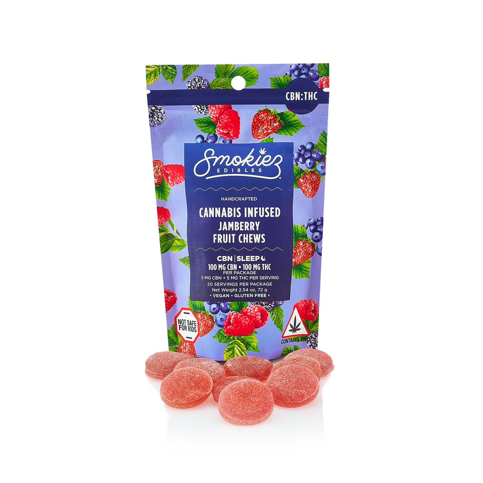 SMOKIEZ - [Smokiez] CBN Fruit Chews - 200mg - 1:1 Jamberry (I) Main Image