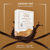 Chill Chocolate - CBD Caramel Dark Chocolate (50mg THC:50mg CBD)