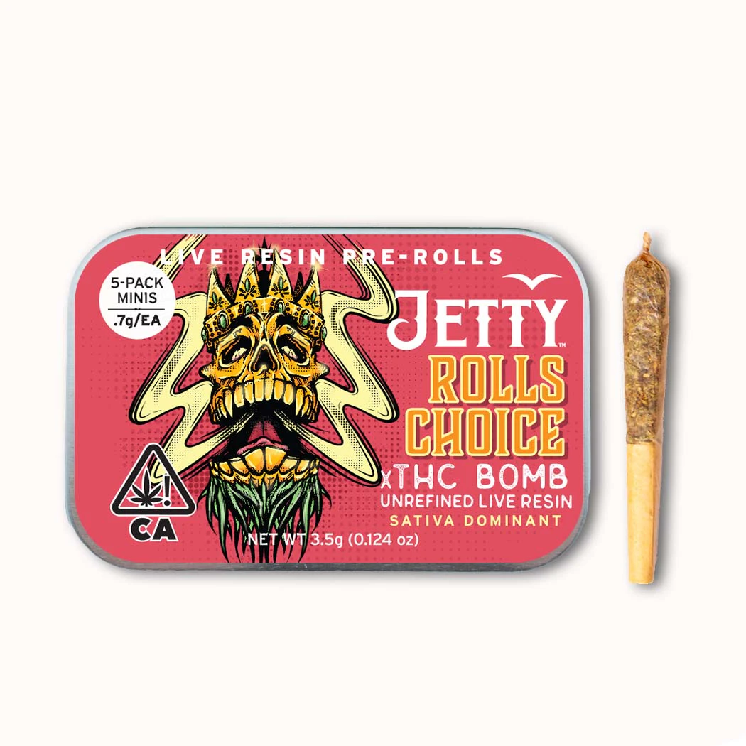 Jetty Extracts - 5pk - Rolls Choice x THC Bomb - Live Resin - 3.5g (SH) Jetty Main Image