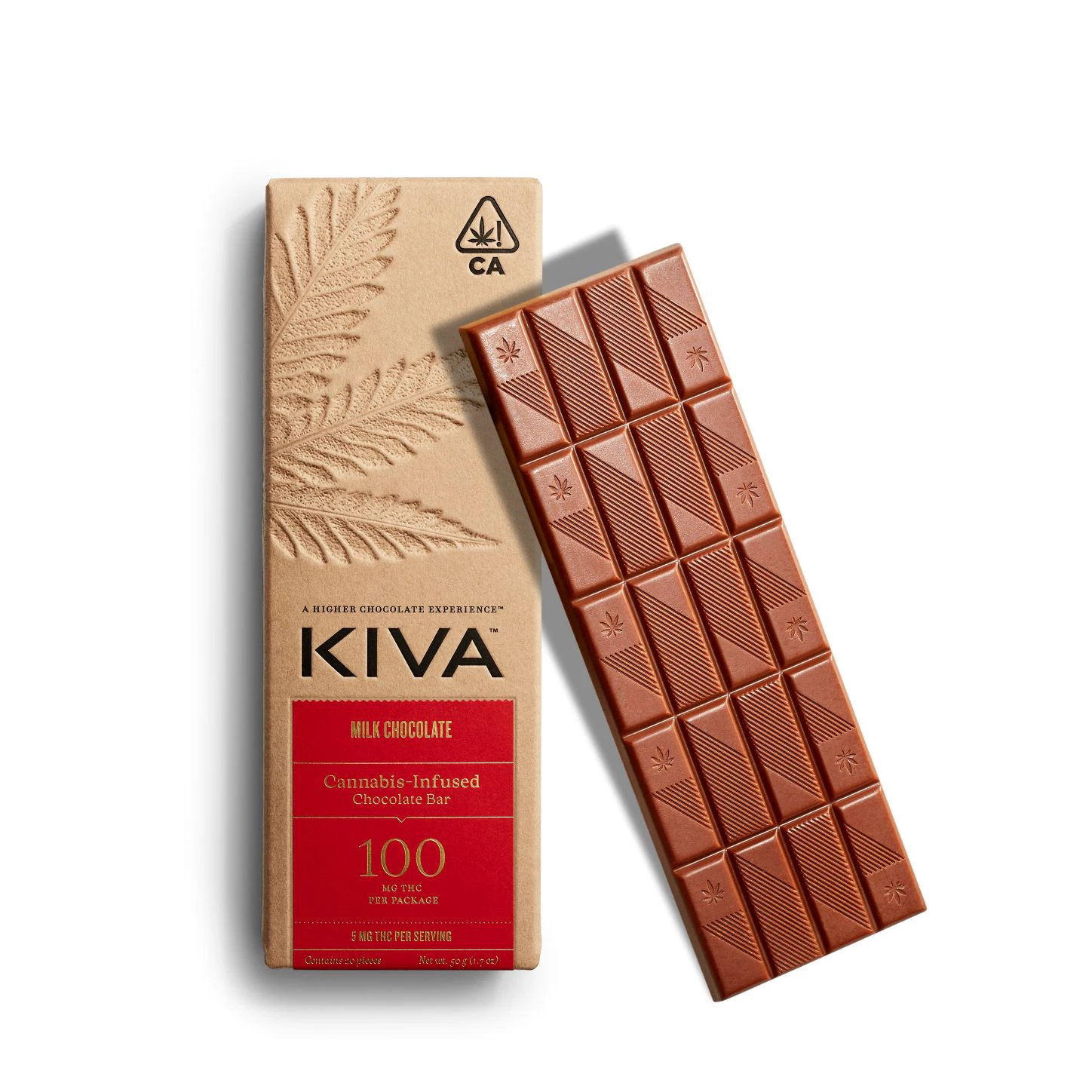 Kiva Confections - Kiva - 100mg Bar - Milk Chocolate Main Image