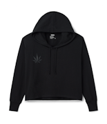 MedMen - XS - Womens Black Cropped Hoodie
