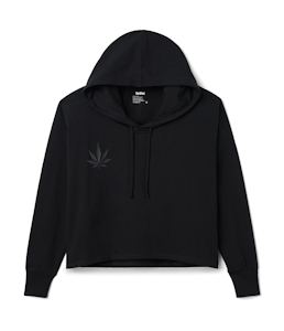 MEDMEN - MedMen - XS - Womens Black Cropped Hoodie