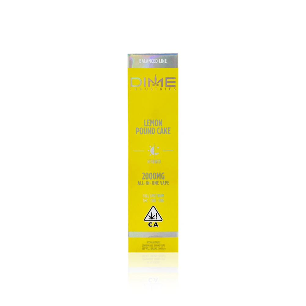 Dime Industries - DIME INDUSTRIES - All In One - Lemon Pound Cake - THC:CBD:CBG - 2G Main Image