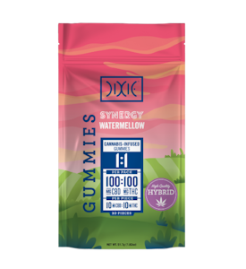 Dixie Elixir - DIXIE: Synergy Watermellow 1:1 (THC:CBD) Gummies 10-Piece/100mg (H)