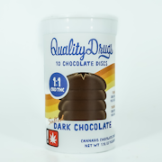 Quality Drugs 1:1 Salted Dark Chocolate Discs 10pk