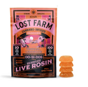 Kiva Confections - Lost farm Tropical Lemonade x Do-Si-Dos Live Resin - 100mg