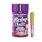 Double Rainbow (I) | .5g 5pk Quad Infused Rosin Enhanced Baby Jeeter Prerolls | Jeeter