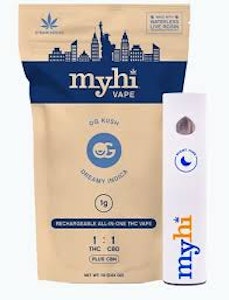 MyHi - MyHi - Dreamy Indica OG Kush - 1g AIO Live Rosin