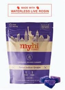 MyHi - MyHi - Relax Indica Grape - 100mg Live Rosin Gummies