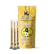 [West Coast Cure] Jefferey Diamond Infused 3pk Prerolls - 1.2g - Balanced AF (H)