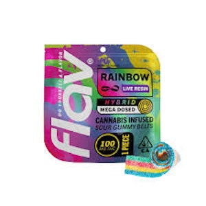 Flav - Flav - Rainbow Mega Belt - Mega Dose 100mg Gummy