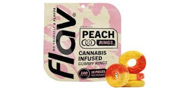 Flav - Flav - Peach Rings - 100mg Gummies