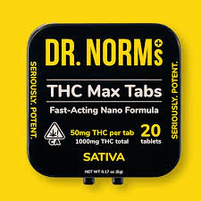 Dr. Norm's - [Dr Norms] 20pk Tablets - 1000mg - THC MAX Sativa (S) Main Image