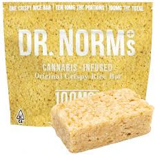 Dr. Norm's - [Dr. Norms] Crispy Rice Bar - 100mg - Matcha  (H) Main Image