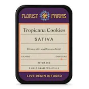 X| Florist Farms | Tropicana  Cookies | Live Resin Infused | 5pk | .5g