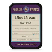 X| Florist Farms | Blue Dream | Live Resin Infused | 5pk | .5g