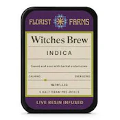 X| Florist Farms | Witches Brew | Live Resin Infused Prerolls | 5pk | .5g