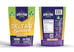 Wyatt Purp THC + CBD 100mg - Gummies 10 Pack of Edibles - Lemonade