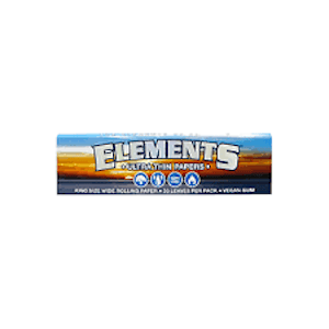 Elements - King Size Wide | Ultra Thin Rice Rolling Papers (Elements)