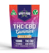 Wyatt Purp THC + CBD 100mg - Gummies 10 Pack of Edibles - Mixed Berry