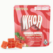 WHOA Edibles Gummy 100mg Sativa Strawberry
