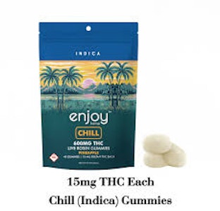 Enjoy Hemp Wellness - Enjoy Hemp: Live Rosin Indica Chill Gummies 600 mg Delta 9 THC 40 count