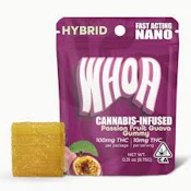 WHOA Edibles Gummy 100mg Hybrid Passionfruit Guava