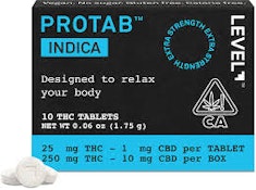 [LEVEL] THC PROTAB - 250MG - INDICA