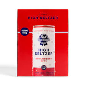 PABST BLUE RIBBON - [PABST] THC SELTZER 4 PACK - 40MG - STRAWBERRY KIWI (H)