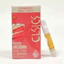CLSICS - CLSICS Live Rosin Cartridge 1g Hybrid Strawberry Sweet Tooth Main Image