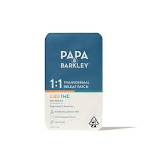PAPA & BARKLEY - [PAPA & BARKLEY] Releaf Patch - 15mg - CBD:THC 1:1